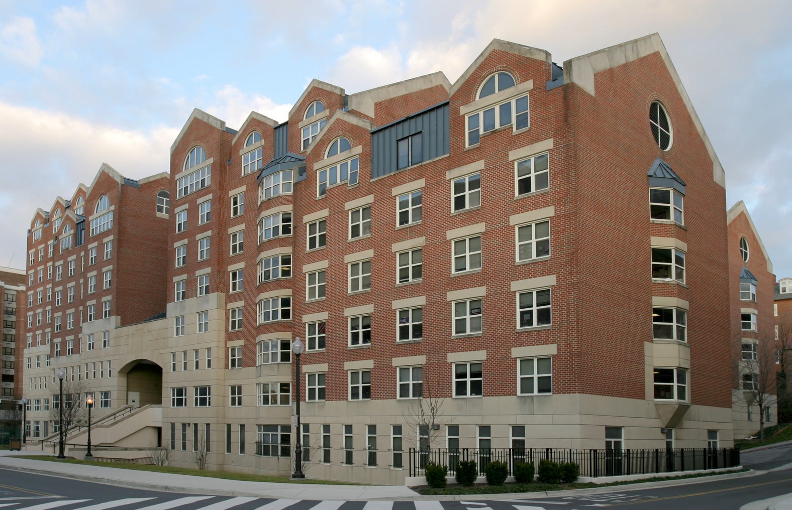 very large brick building with lots of windows